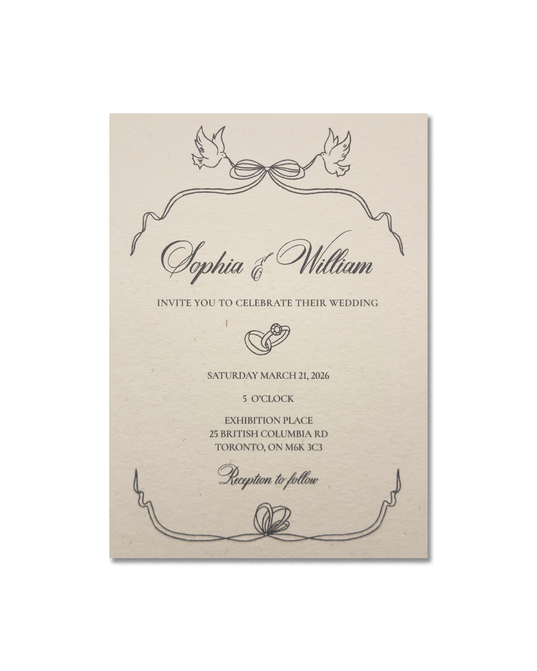 Vintage Lovely Wedding Invitation – Main Card