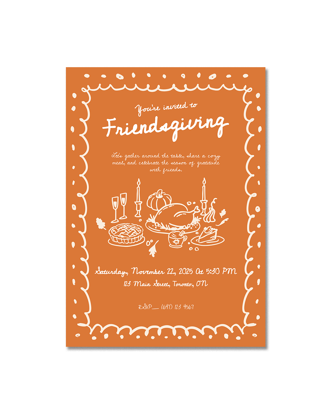 Thanksgiving Party Invitation – Digital Downloads