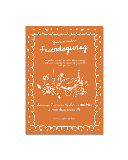 Thanksgiving Party Invitation – Digital Downloads