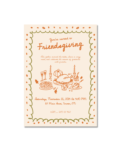 Thanksgiving Party Invitation – Digital Downloads