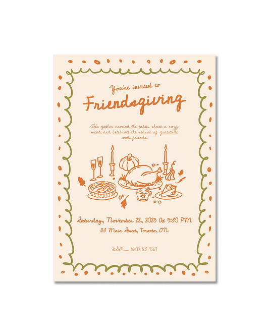 Thanksgiving Party Invitation – Digital Downloads