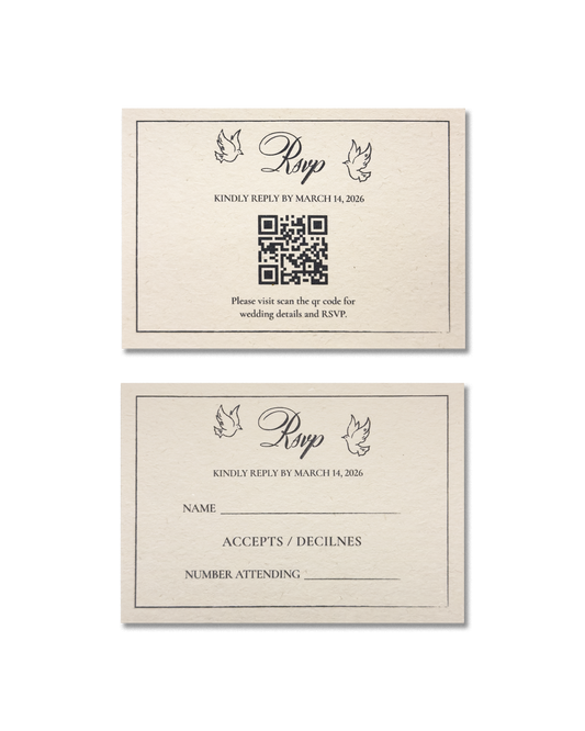 Vintage Lovely Wedding Invitation – RSVP