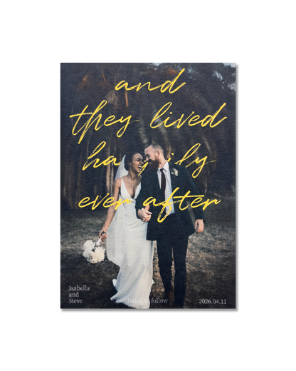 Movie Poster Theme Wedding Invitation – Main Card