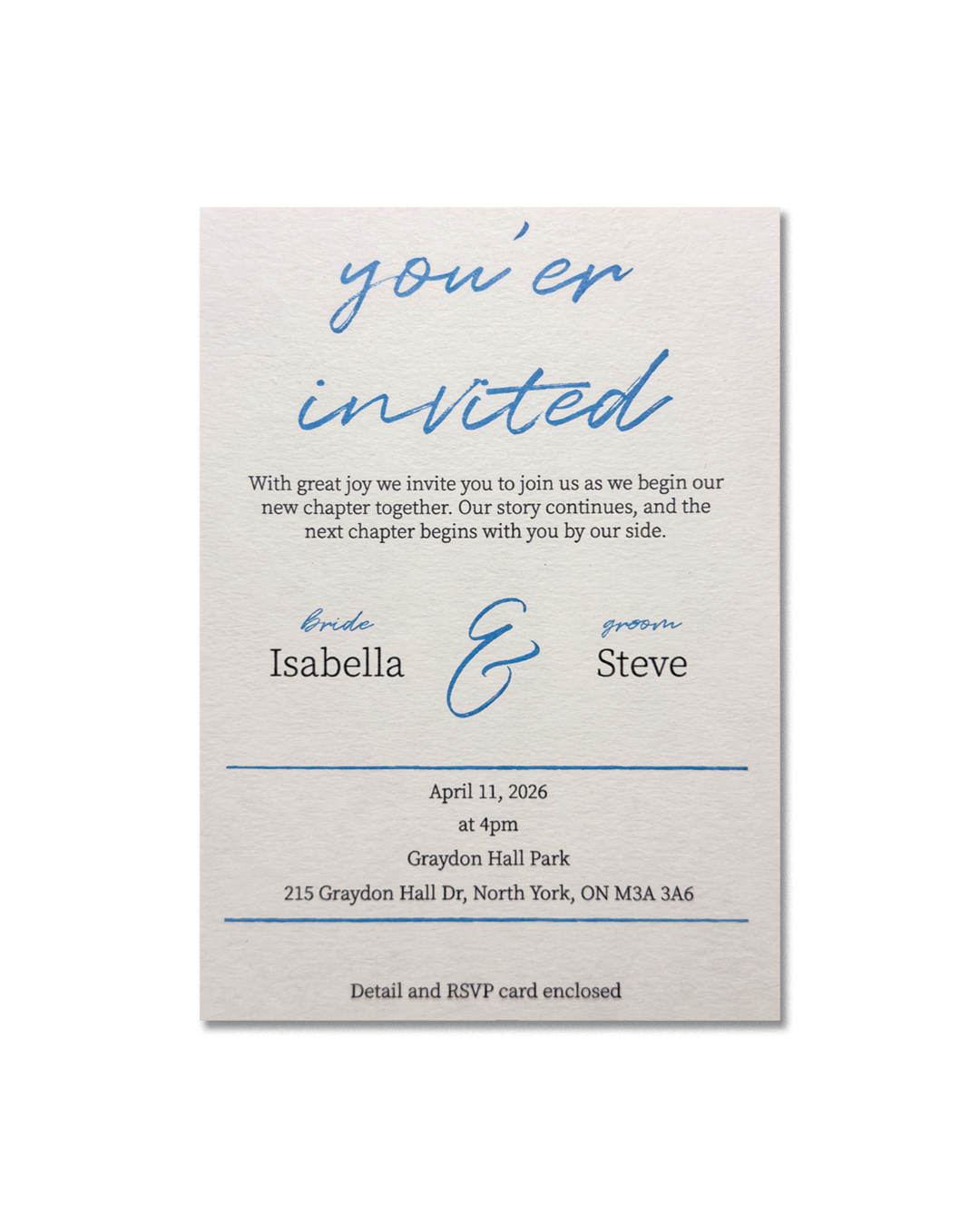 Movie Poster Theme Wedding Invitation – Main Card