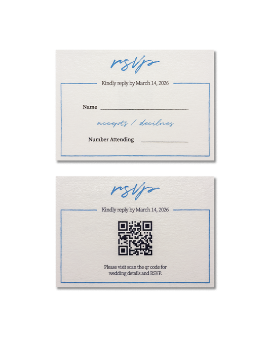 Movie Poster Theme Wedding Invitation – RSVP Card