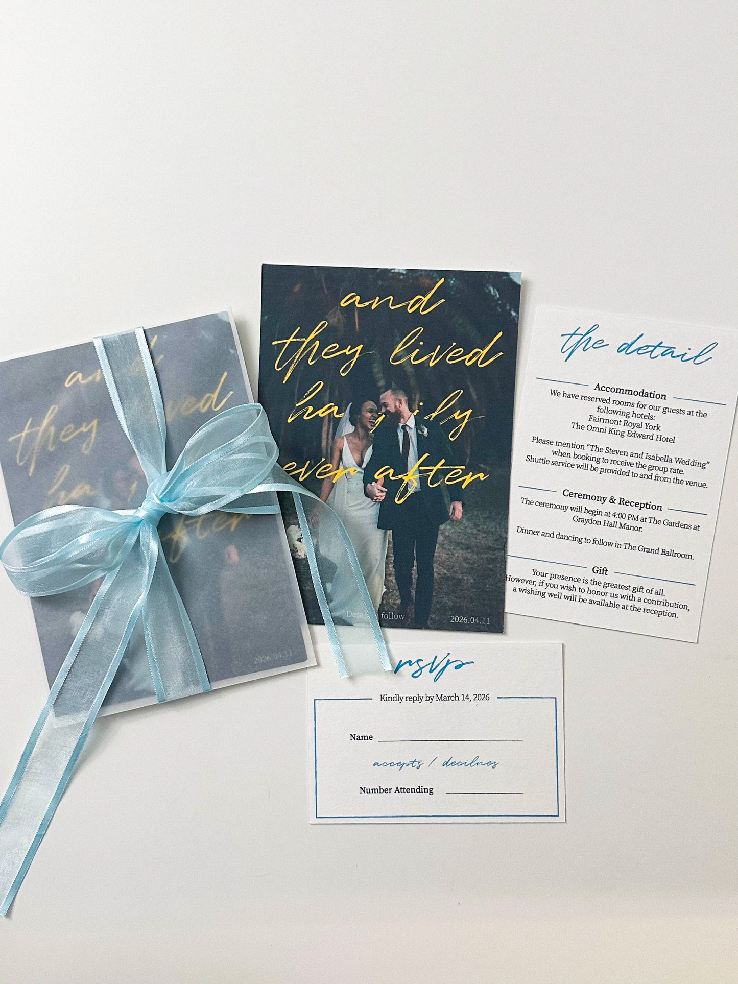 Movie Poster Theme Wedding Invitation – Main Card