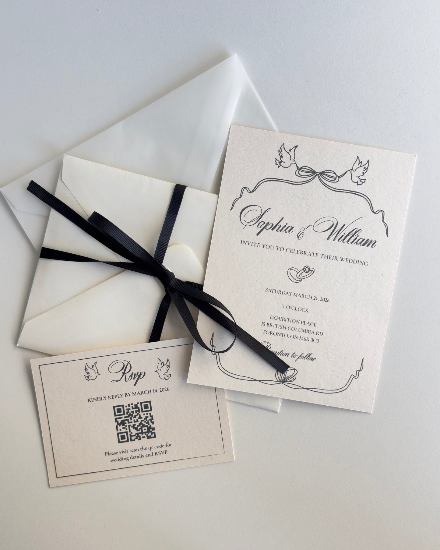 Vintage Lovely Wedding Invitation – Main Card